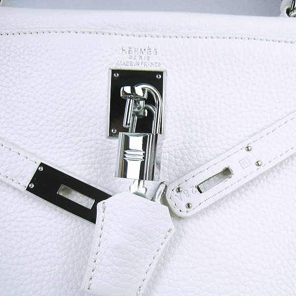 High Quality Hermes Kelly 35CM Togo Leather Bag White 6308